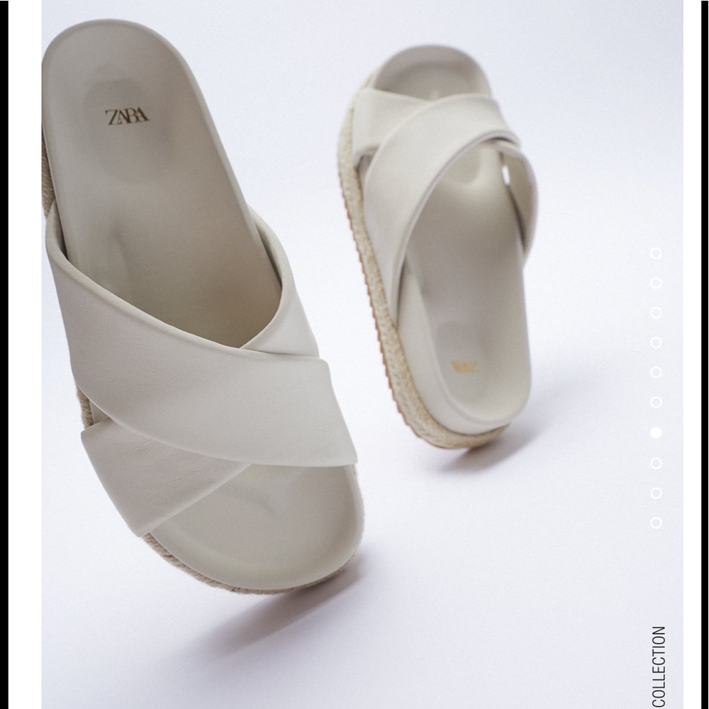 Zara flat leather sandals